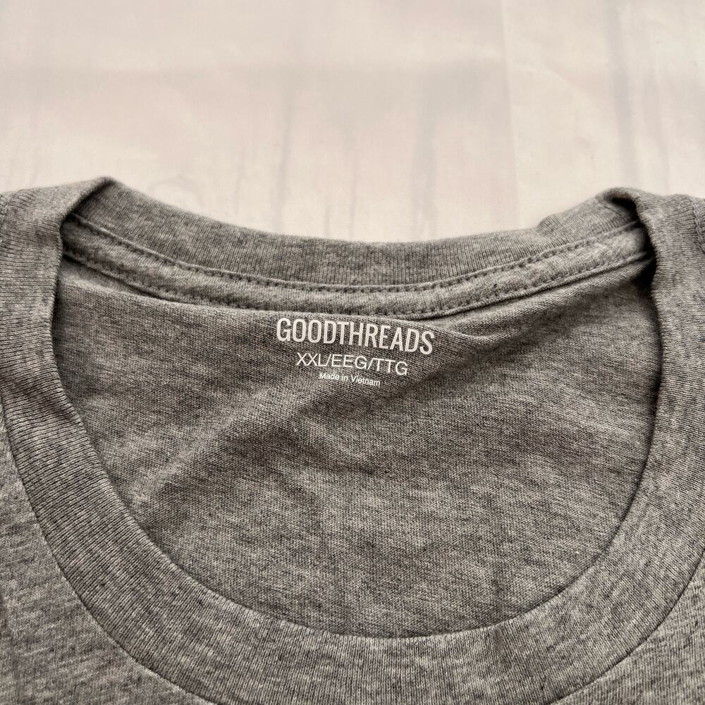 Goodthreads Men's Slim-Fit Short-Sleeve Cotton Crewneck Gray T-Shirt 2XL - Picture 6 of 9